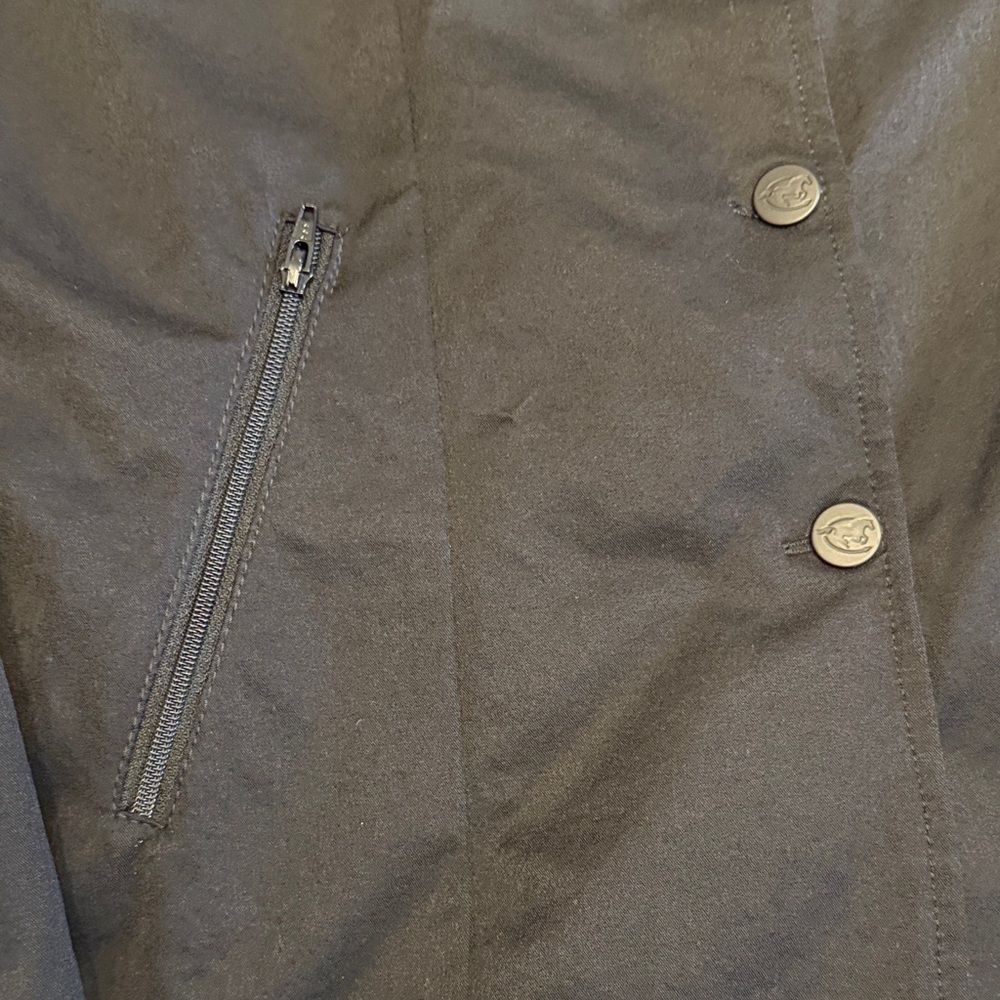 Smartpak Black Equestrian Jacket with zipper and 4 snap-button closure. - Picture 4 of 6